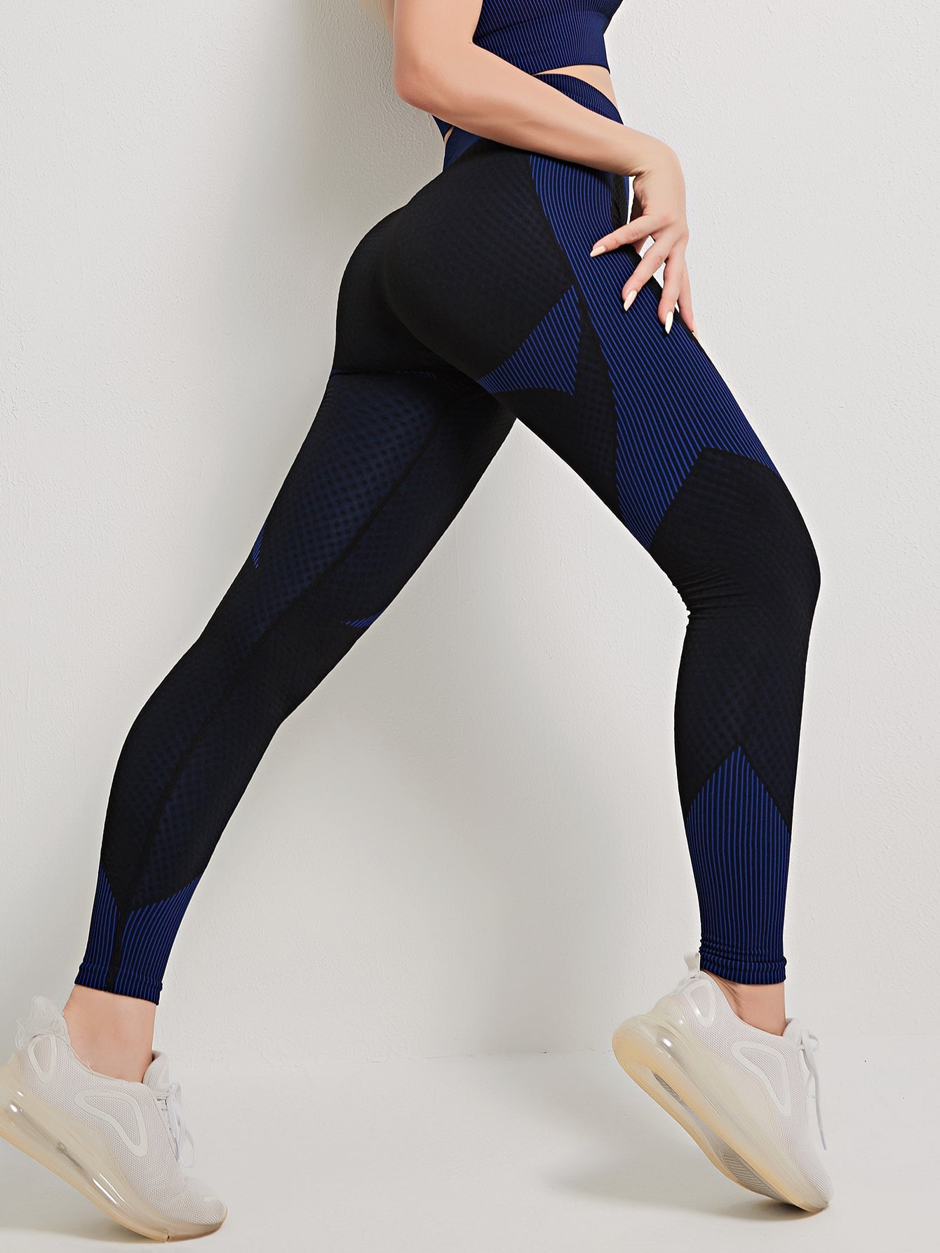 High Stretch Zip Up Textured Sports Set Sai Feel