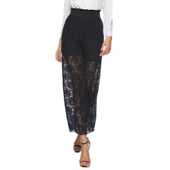 High Waist Lace Wide Leg Pants With Lining Shorts Sai Feel