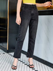 High Waist Straight Leg Jeans Sai Feel