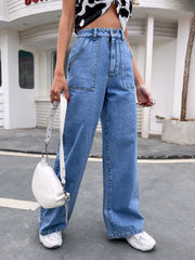 High Waisted Wide Leg Baggy Jeans Sai Feel