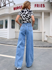 High Waisted Wide Leg Baggy Jeans Sai Feel