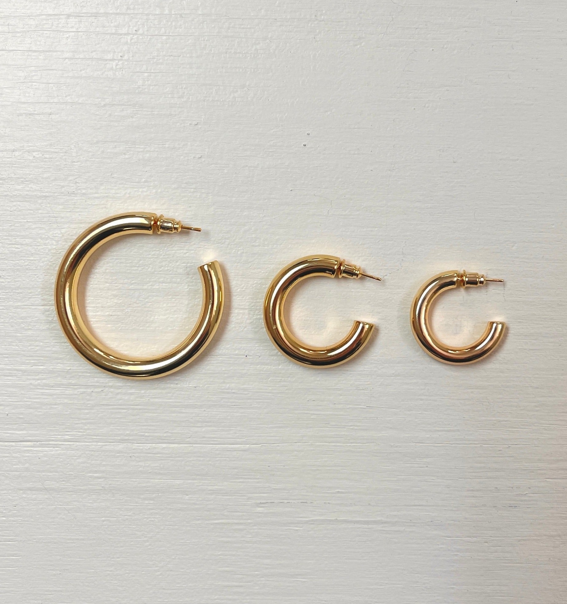 Chunky Gold Hoops Small