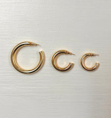 Chunky Gold Hoops Small