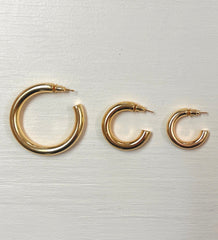 Chunky Gold Hoops - Set