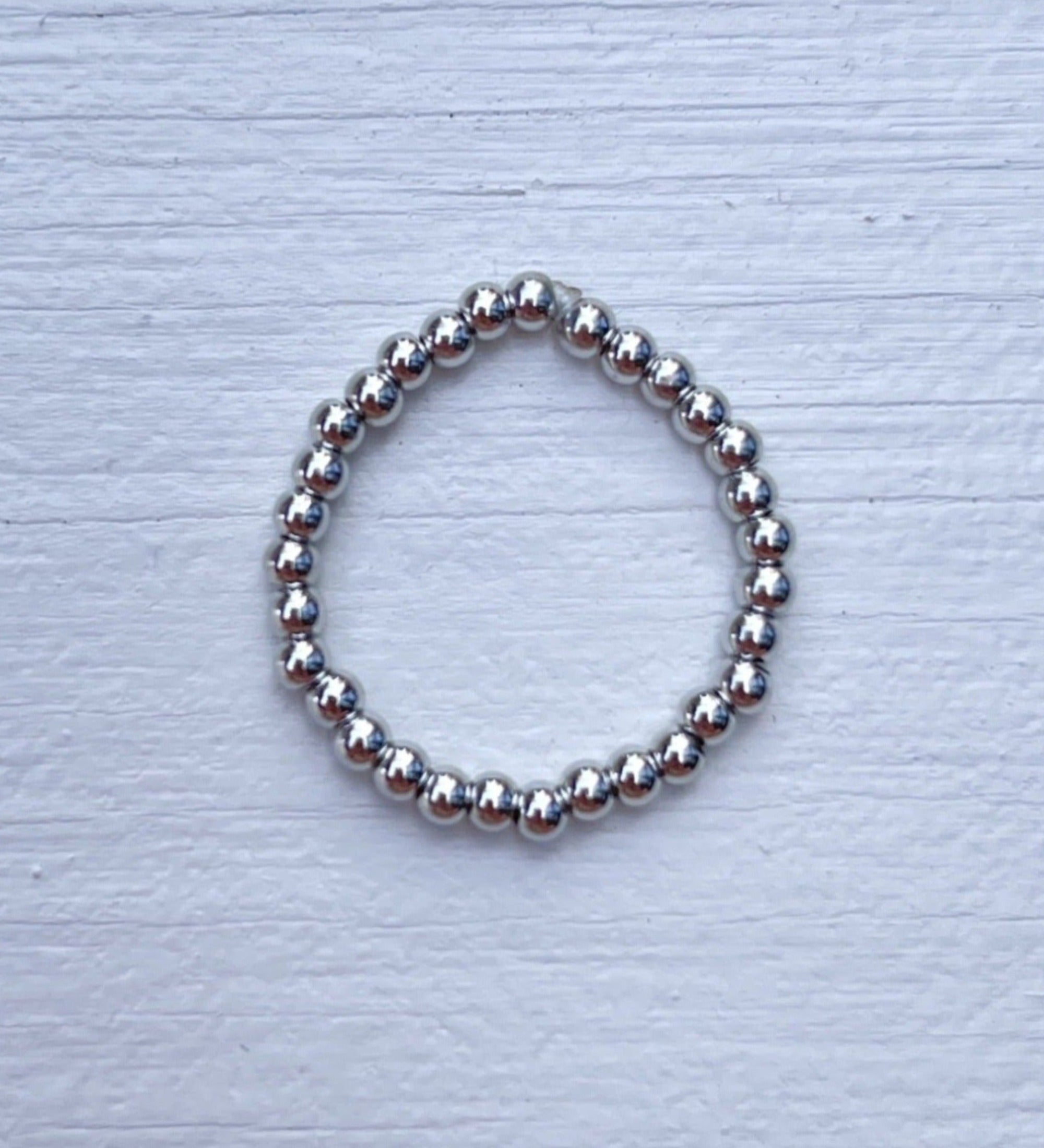 Beaded Ring Silver