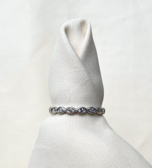 Crystal Stack Ring Silver