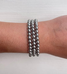 Metallic Stackables - Silver 6mm