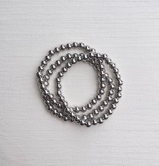 Metallic Stackables - Silver 6mm