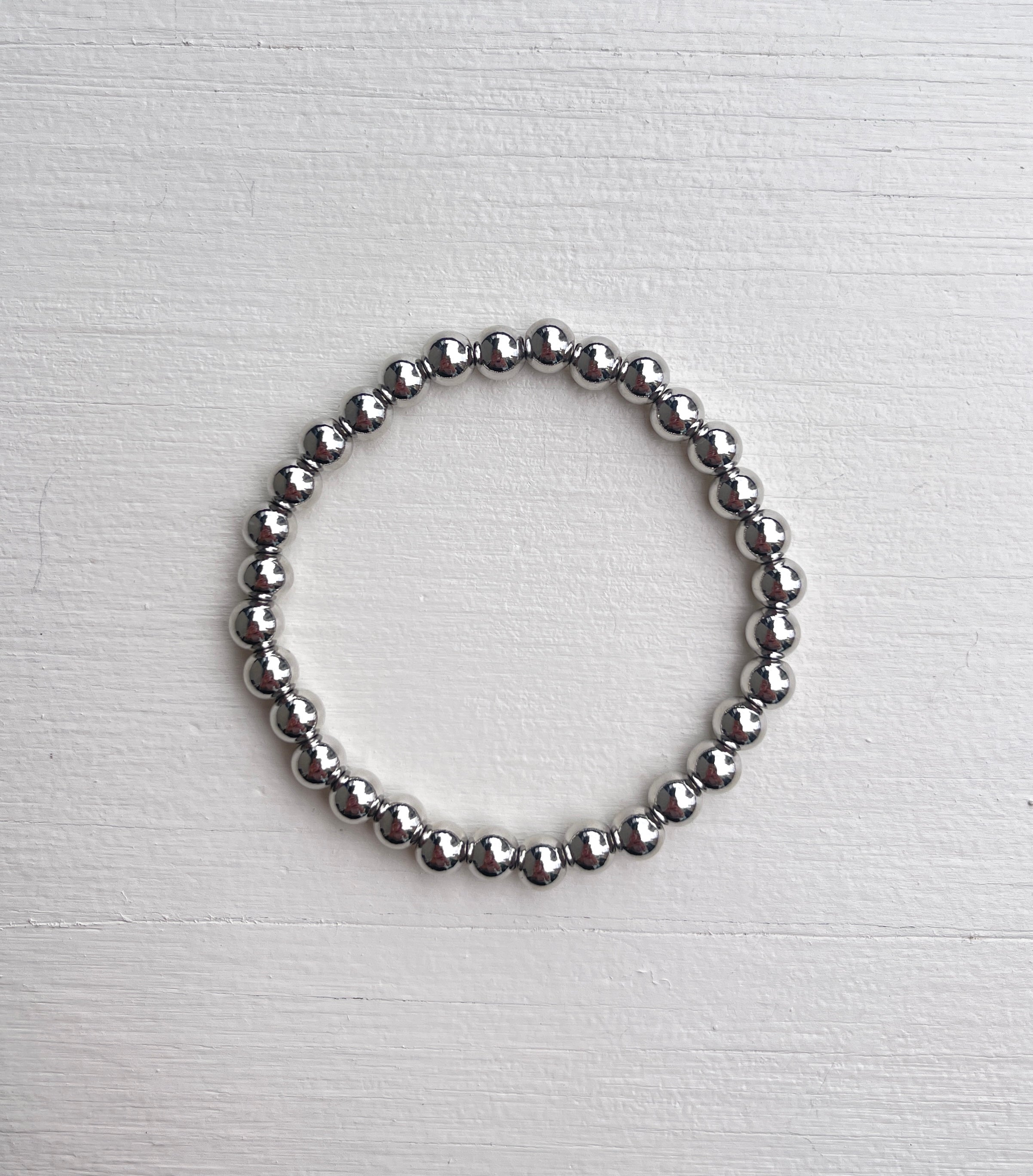 Metallic Stackables - Silver 6mm