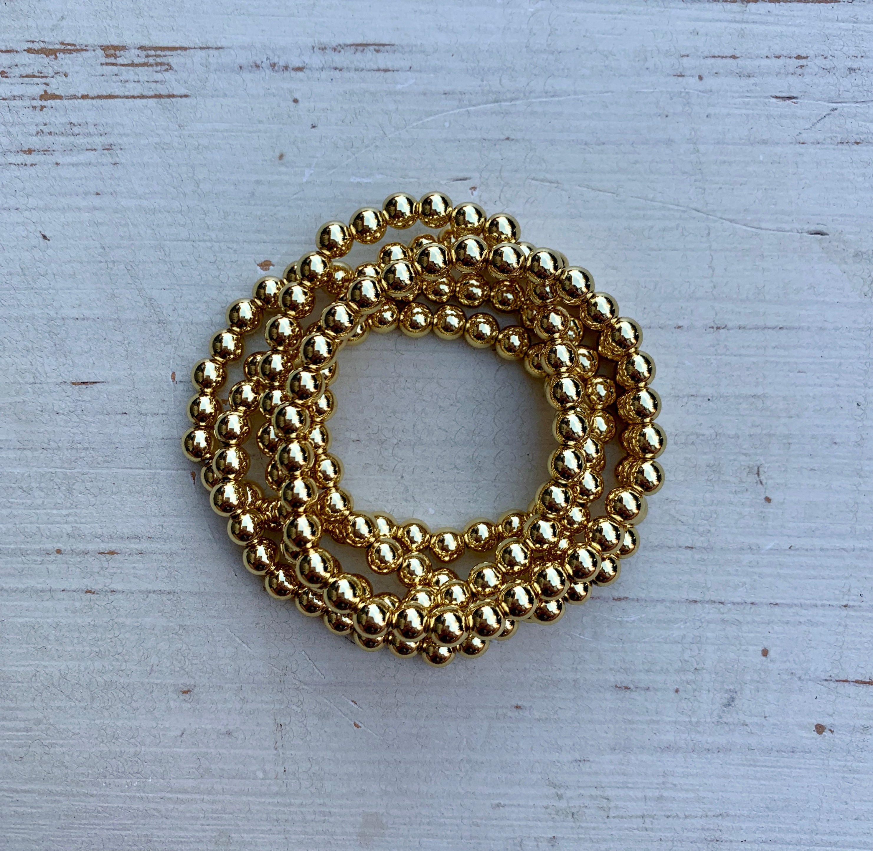 Metallic Stackables - Gold 6mm