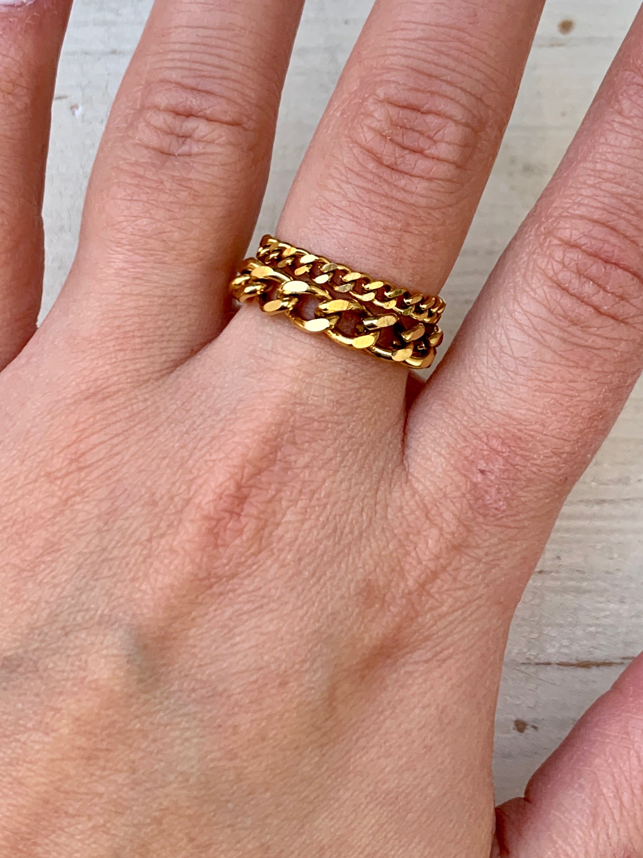 Gold Chain Ring