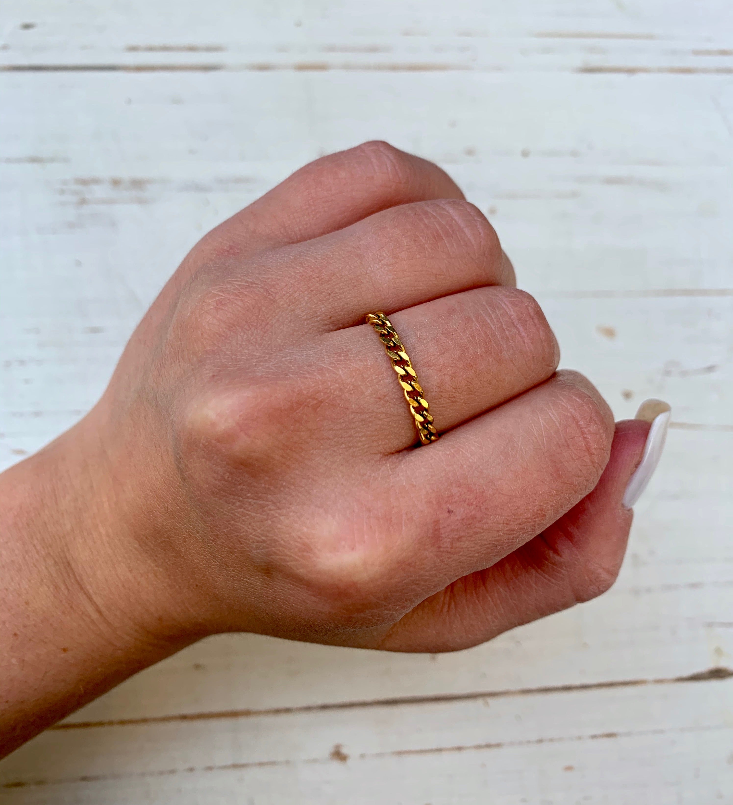 Gold Chain Ring