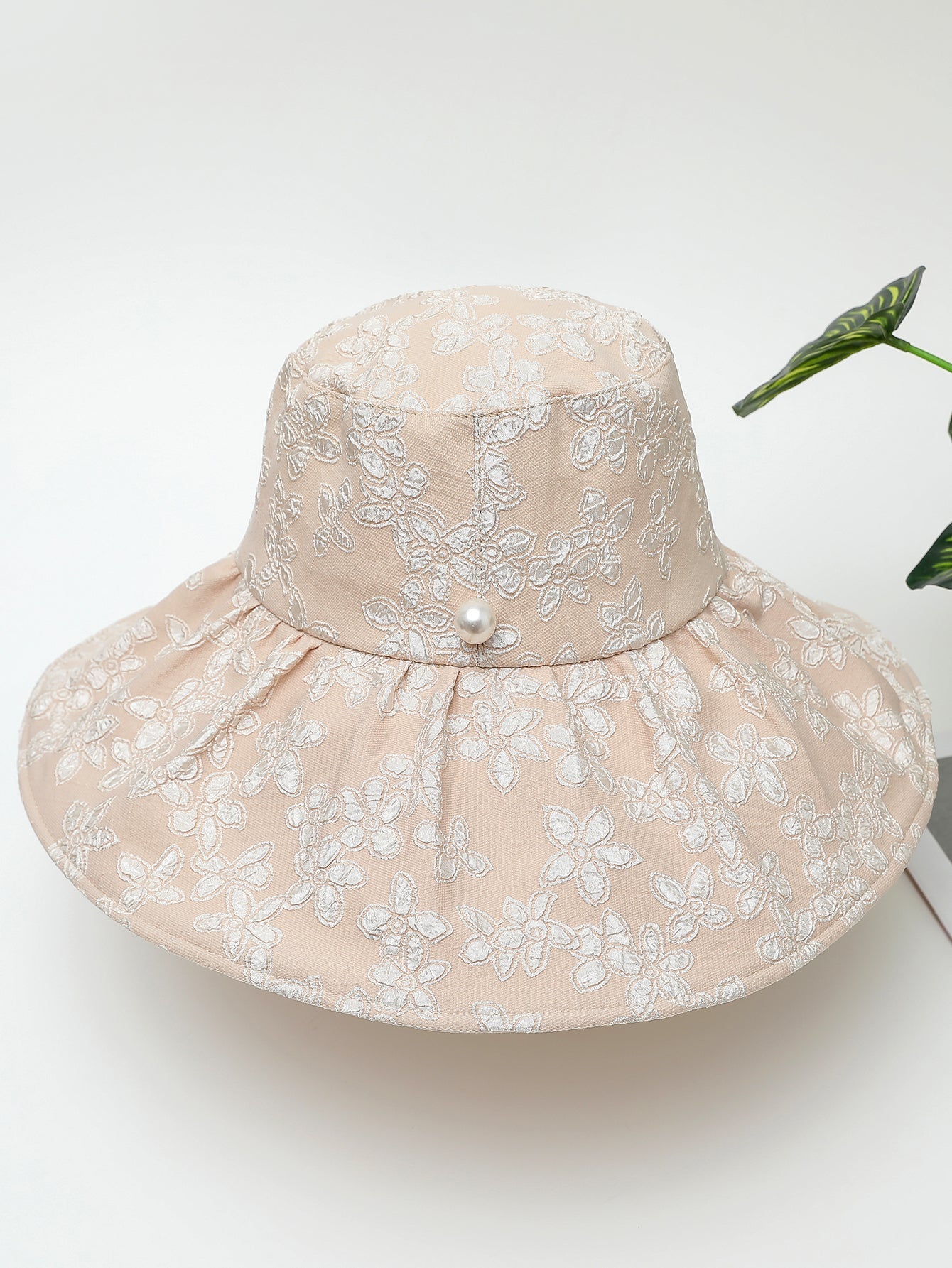 Imitation pearl floral hat Sai Feel