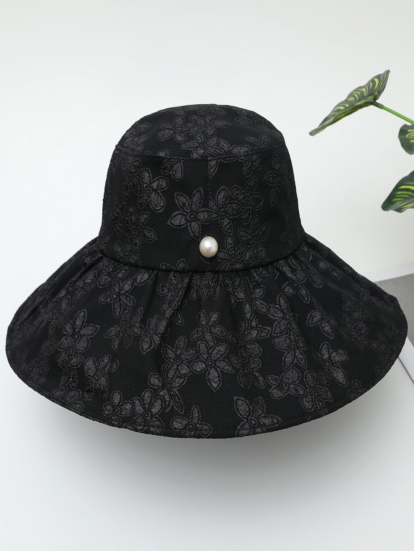 Imitation pearl floral hat Sai Feel