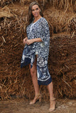 Kimono Sleeve Floral Print Graceful Cover Up Sai Feel