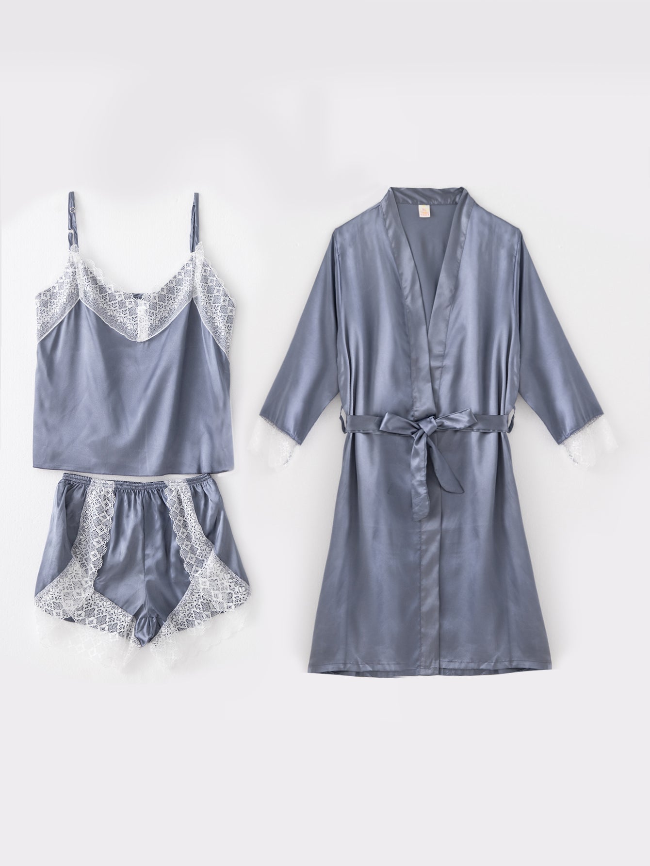 Ladies' 3pcs summer gown, shorts, pajamas, ice cream, sexy, thin, female, summer home furnishing, three piece set. Sai Feel