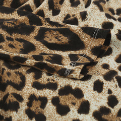 Ladies Long Sleeve Off Shoulder Leopard Bodysuit Teddy Sai Feel
