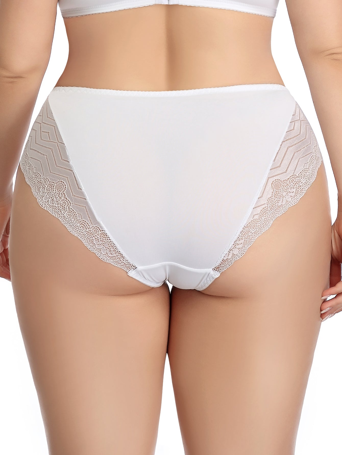 Ladies Underwear Woman Panties Sexy Lace Plus Size Panty Ultra Thin Mid-Rise Cotton Briefs Intimates Sai Feel