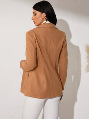 Lapel Neck Single Breasted Blazer Sai Feel