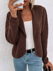 Lapel sweater cardigan Sai Feel