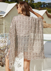 Leopard Print Cover Up Beach Shawl Sai Feel