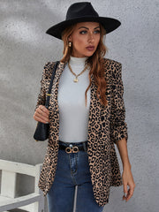 Leopard print elegant blazer Sai Feel