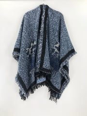 Leopard print pocket warm shawl Sai Feel