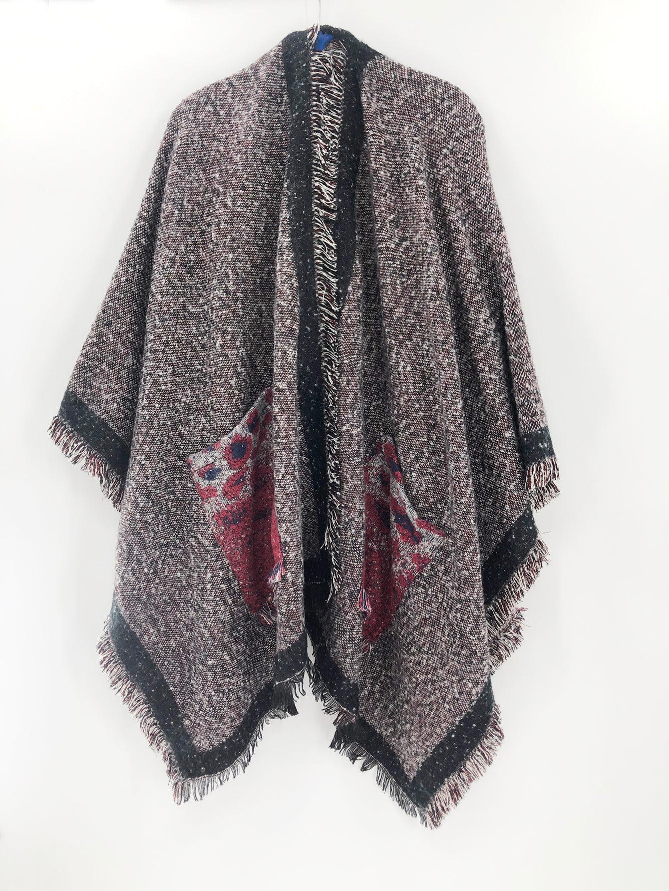 Leopard print pocket warm shawl Sai Feel