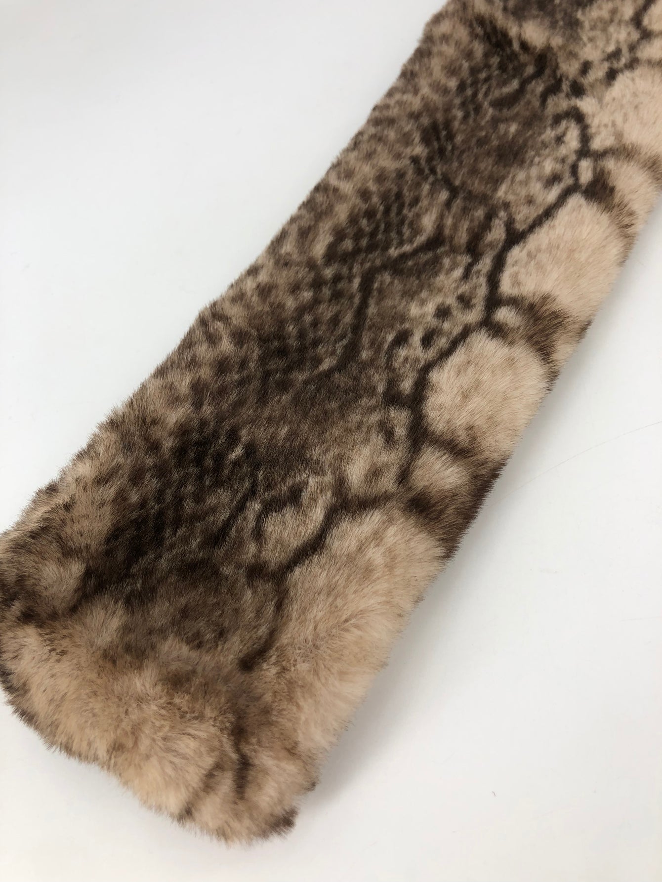 Leopard print warm fur collar Sai Feel