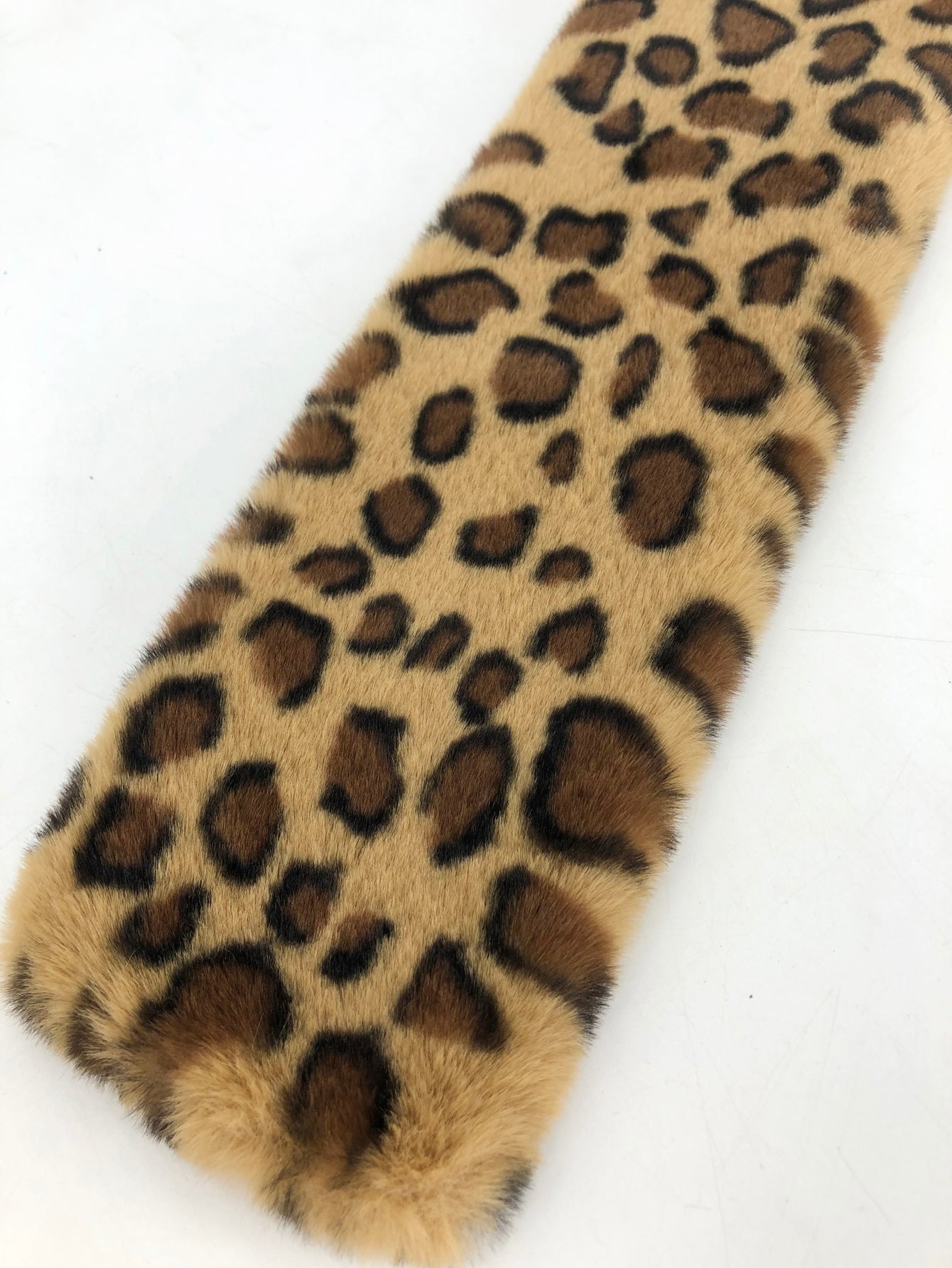 Leopard print warm fur collar Sai Feel