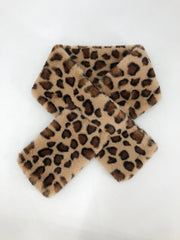 Leopard print warm fur collar Sai Feel