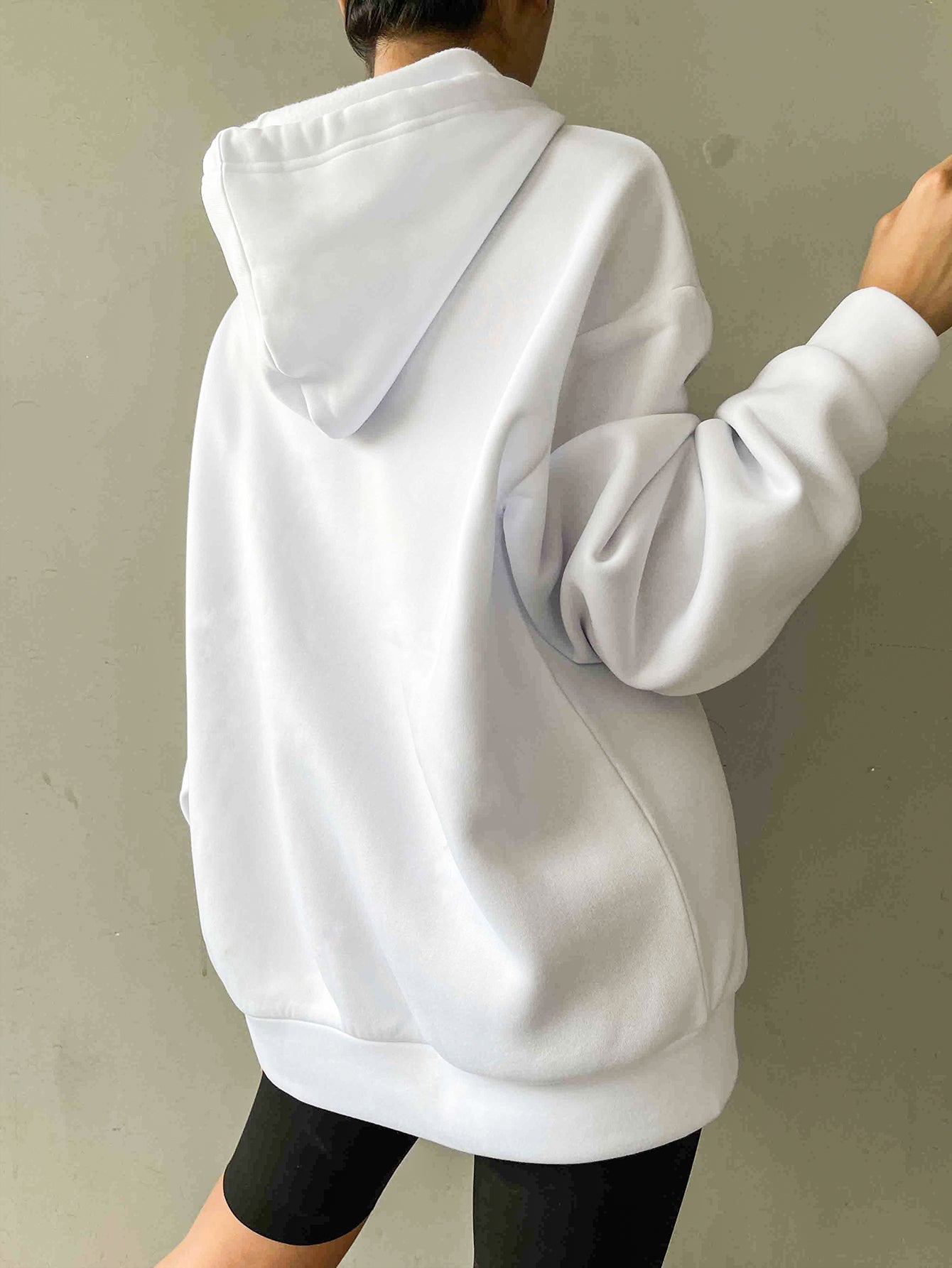 Letter Graphic Drop Shoulder Hoodie Sai Feel