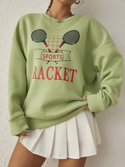 Letter Graphic Drop Shoulder Sweatshirt Sai Feel