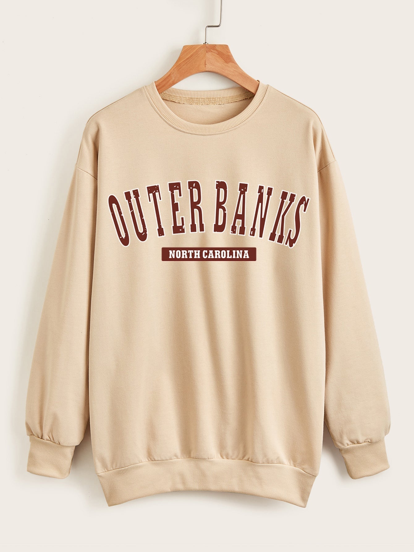 Letter Graphic Drop Shoulder Sweatshirt Sai Feel