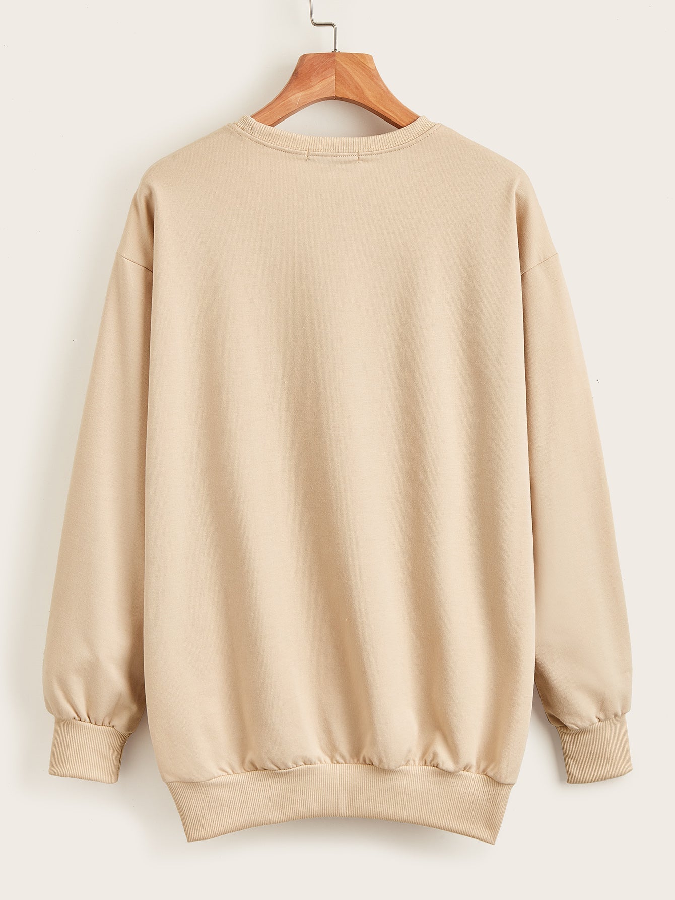 Letter Graphic Drop Shoulder Sweatshirt Sai Feel