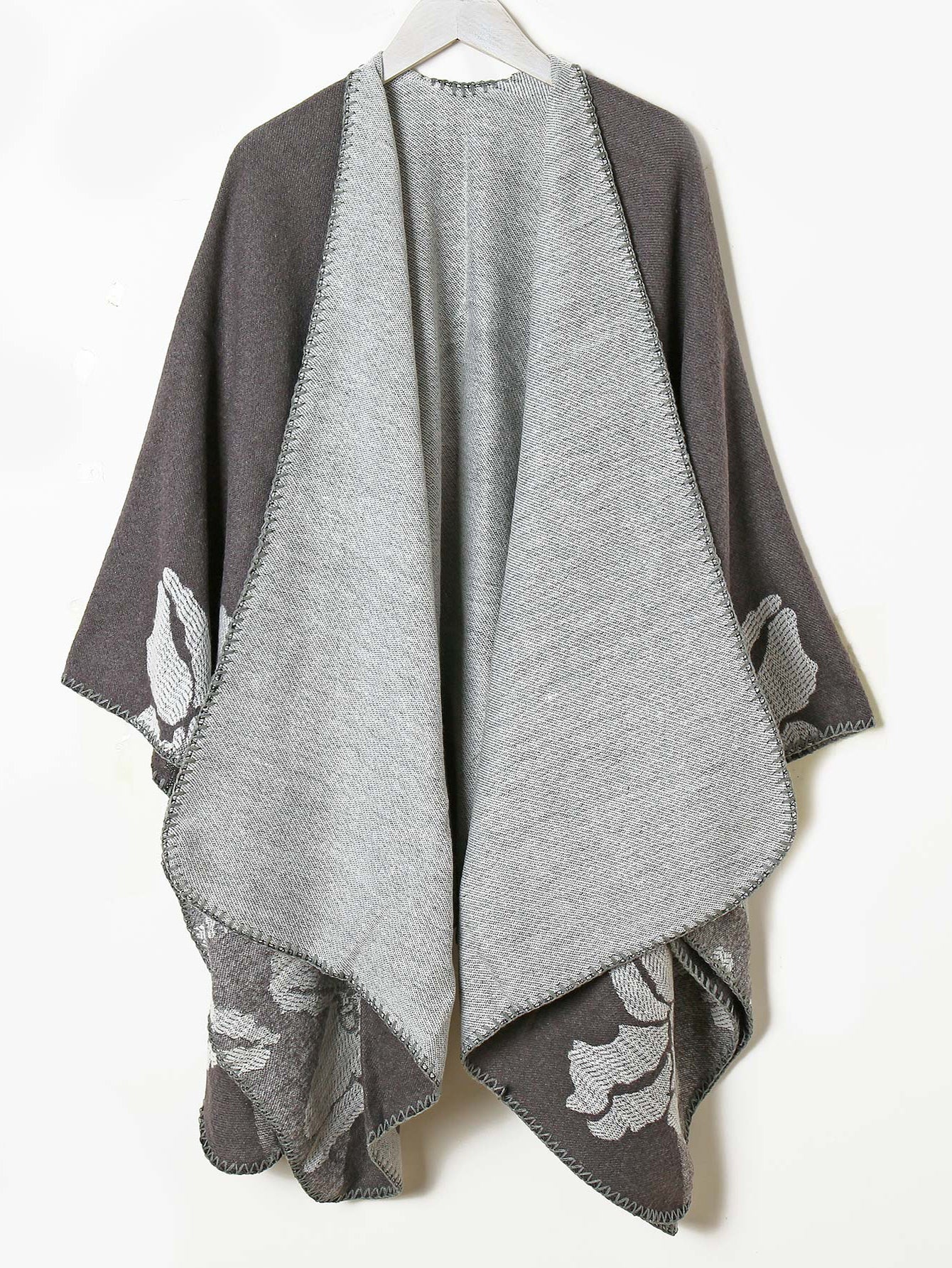 Lily jacquard acrylic cape shawl with 130X150CM Sai Feel