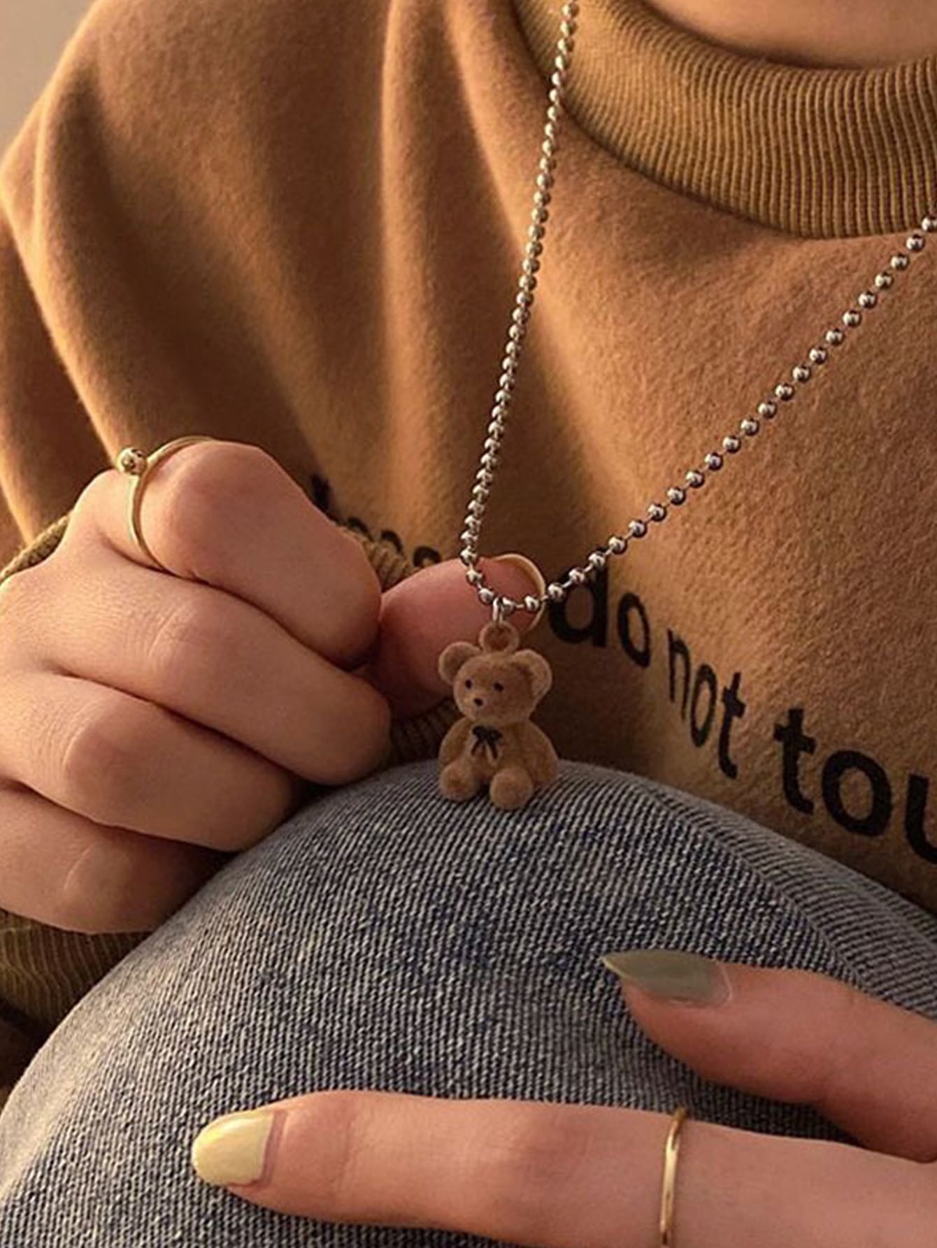 Little Bear Pendant Necklace Sai Feel