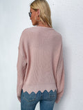 Long sleeve knit loose sweater cardigan Sai Feel