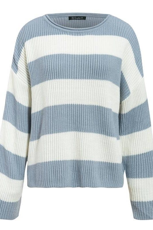 Loose Autumn & Winter Striped Pullover Sweater Sai Feel