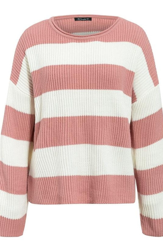 Loose Autumn & Winter Striped Pullover Sweater Sai Feel