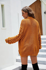 Loose Lantern Sleeve Knit Cardigan Sai Feel