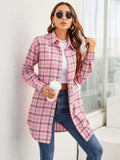 Loose casual plaid drop check shirt Sai Feel