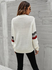 Loose round neck long-sleeved knitted sweater Sai Feel