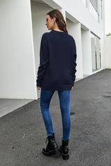 Loose turtleneck round neck long-sleeved knitted sweater Sai Feel