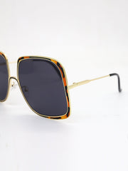 Men's and women's Square Metal Frame Sunglasses Sai Feel