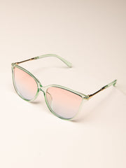 Metal Leg Round Frame Coating Sunglasses Sai Feel