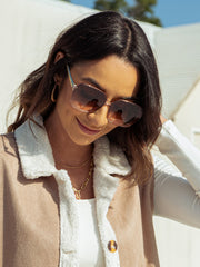 Metal Leg Square Frame Coating Sunglasses Sai Feel