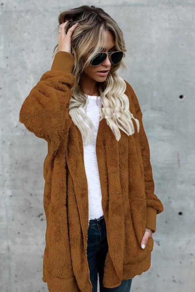 Mid-Length Double-Sided Anti-Fur Coat Sai Feel