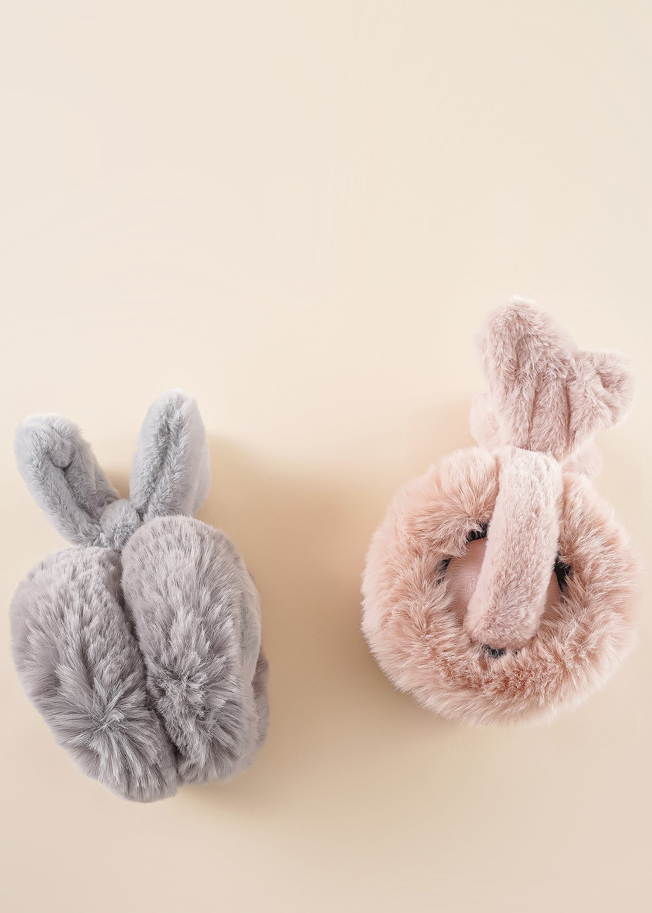 Mink Plush Rabbit Ear Muff Sai Feel