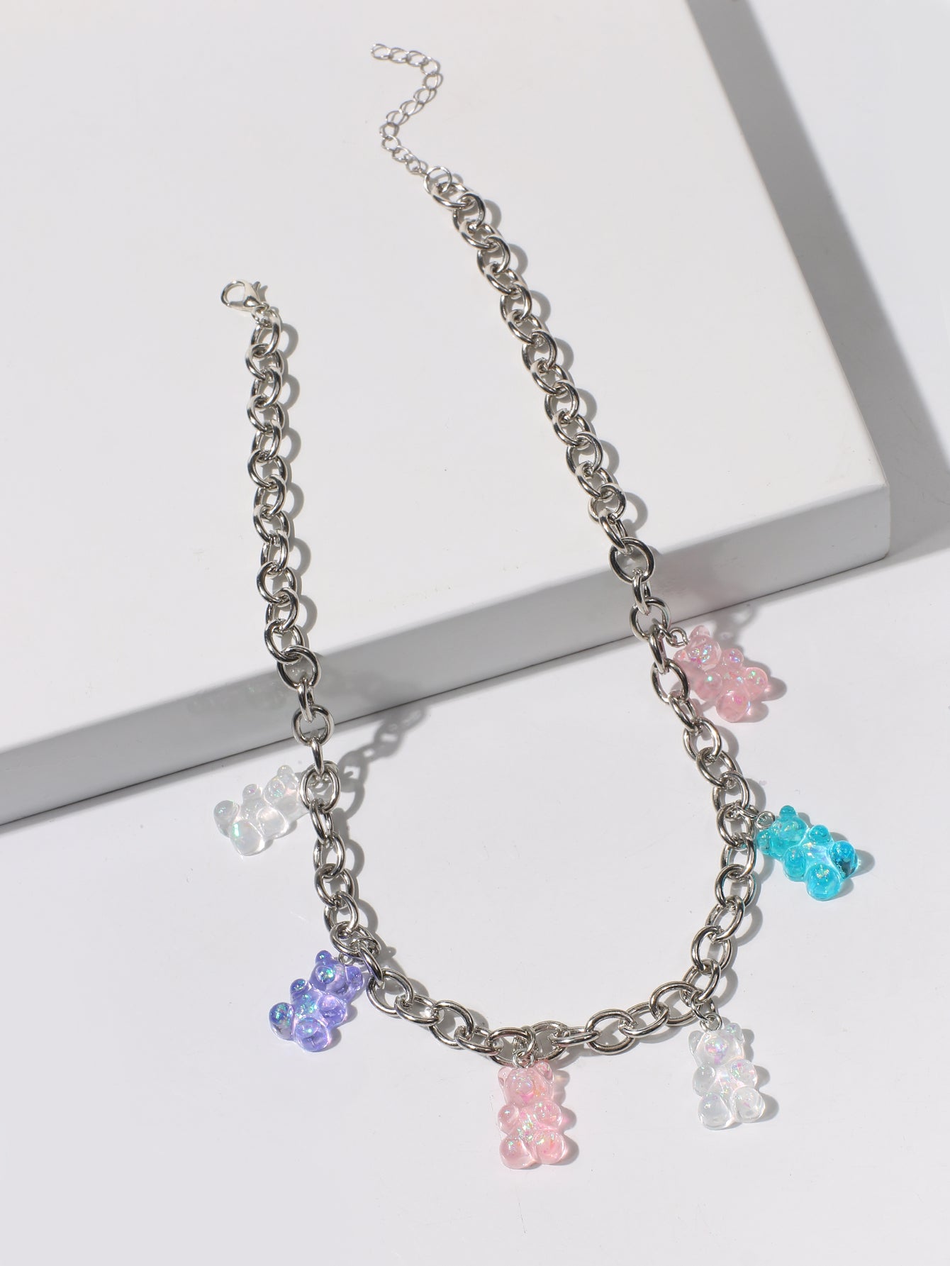 Multicolor Bear Charm Necklace Sai Feel